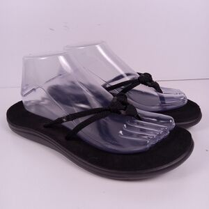 Teva Flip Flop Thong Sandals Womens 9 Black Slip-on Comfort Outdoor Lightweight